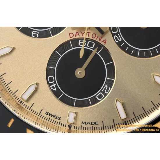 Daytona 126518 40mm YG/RU Gold/Black Clean SH4131 Super Clone
