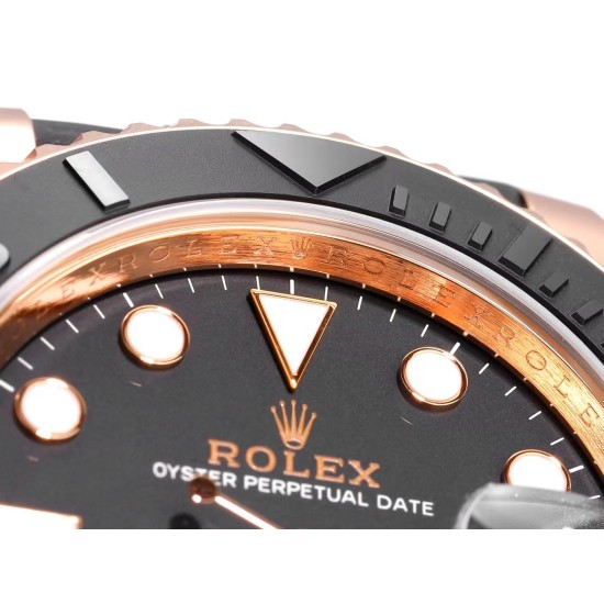 Yacht-Master 126655 40mm RG/RU Black/Dot ARF VR3235(Tungsten Heavy Version)