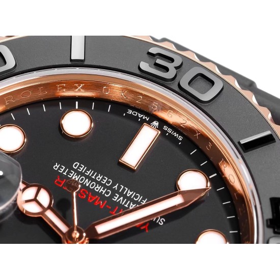 Yacht-Master 126655 40mm RG/RU Black/Dot ARF VR3235(Tungsten Heavy Version)