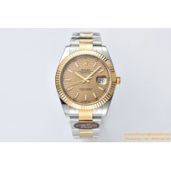 Datejust 126333 41mm Oys YG/SS Gold Texetured Dial Clean VR3235