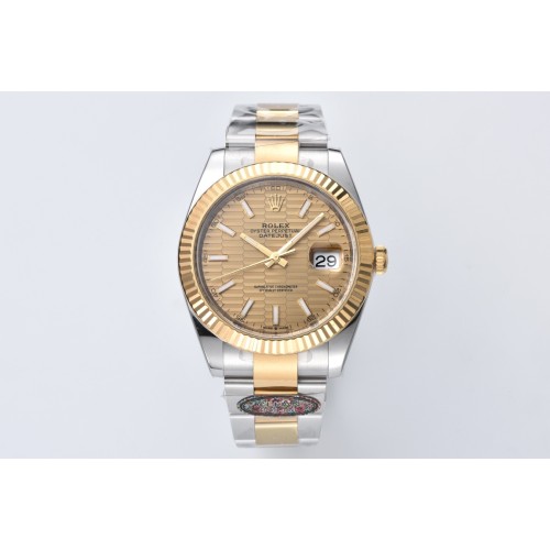 Datejust 126333 41mm Oys YG/SS Gold Texetured Dial Clean VR3235