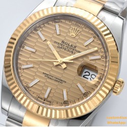 Datejust 126333 41mm Oys YG/SS Gold Texetured Dial Clean VR3235