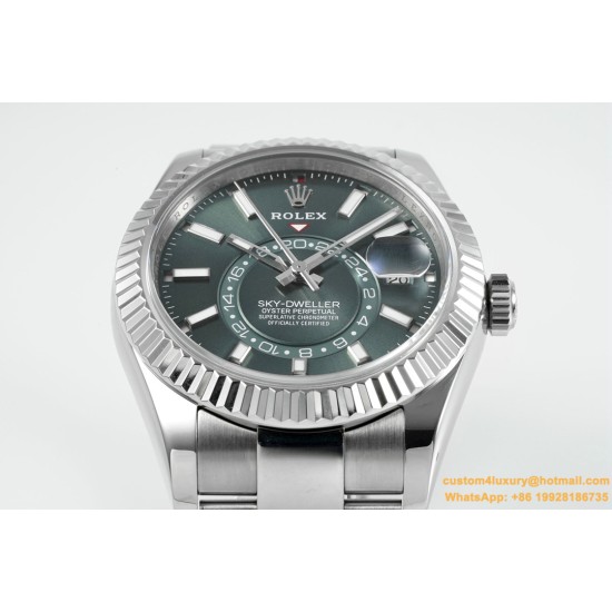 SkyDweller 326934 42mm Oys SS/SS Green Dial ZF A2824