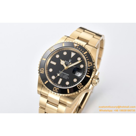 Submariner 126618LN 41mm YG/YG Black/Dot Clean VR3235