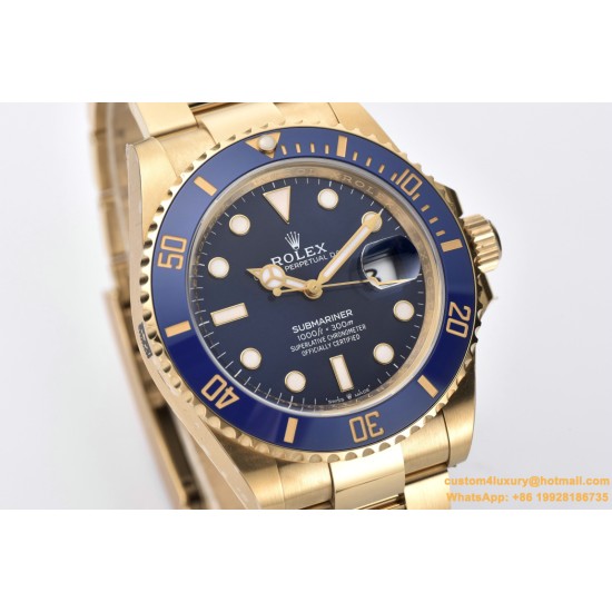 Submariner 126618LB 41mm YG/YG Blue/Dot Clean VR3235