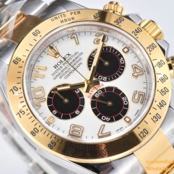 Daytona 116523 40MM YG/SS White/Blk Clean DD4130