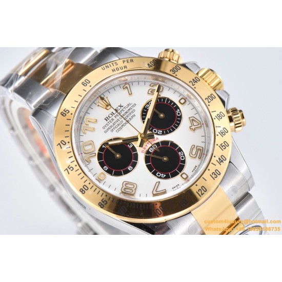 Daytona 116523 40MM YG/SS White/Blk Clean DD4130