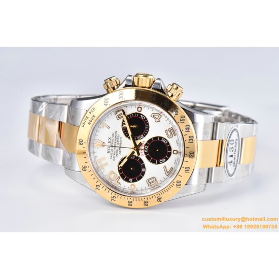 Daytona 116523 40MM YG/SS White/Blk Clean DD4130