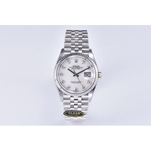 Datejust 126234 36mm Jub SS/SS Mop/Mois Clean VR3235