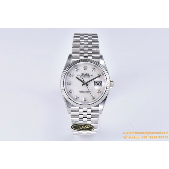 Datejust 126234 36mm Jub SS/SS Mop/Mois Clean VR3235