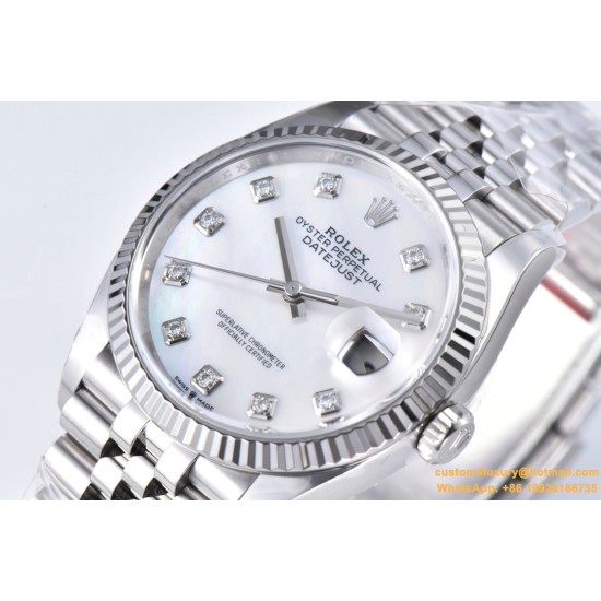 Datejust 126234 36mm Jub SS/SS Mop/Mois Clean VR3235