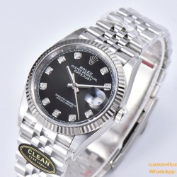 Datejust 126234 36mm Jub SS/SS Black/Mois Clean VR3235