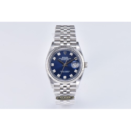 Datejust 126234 36mm Jub SS/SS Blue/Mois Clean VR3235