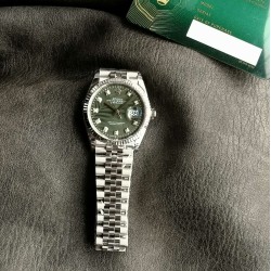 Datejust 126234 36mm Jub SS/SS Palm Motif Green/Dia VSF VS3235
