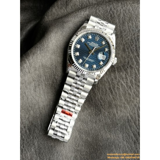 Datejust 126234 36mm Jub SS/SS Blue Textured Dial VSF VS3235