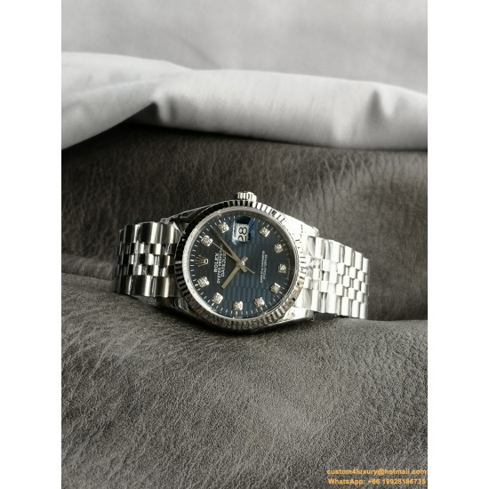 Datejust 126234 36mm Jub SS/SS Blue Textured Dial VSF VS3235