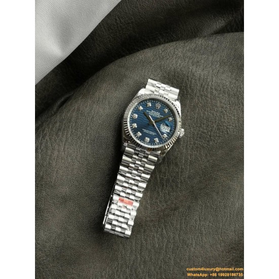 Datejust 126234 36mm Jub SS/SS Blue Textured Dial VSF VS3235