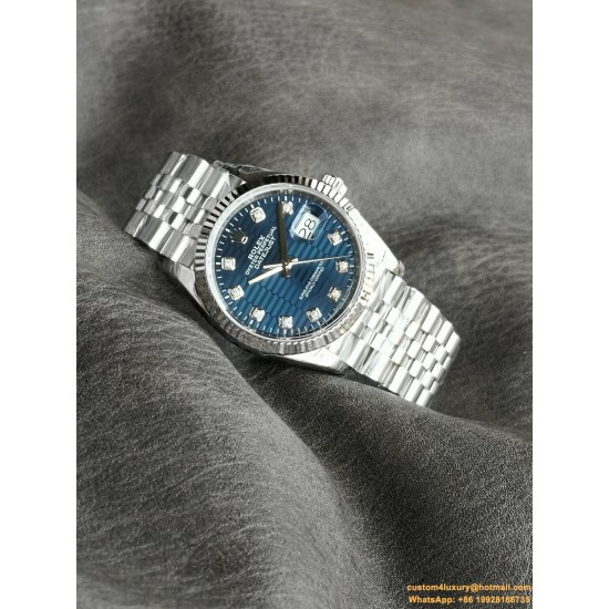 Datejust 126234 36mm Jub SS/SS Blue Textured Dial VSF VS3235