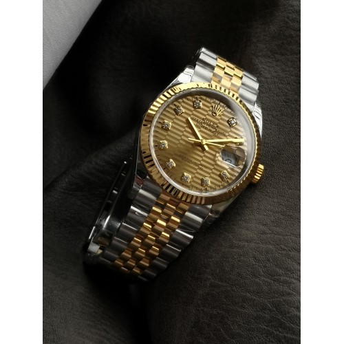 Datejust 126233 36mm Jub YG/SS Textured Gold/Dia VSF VS3235