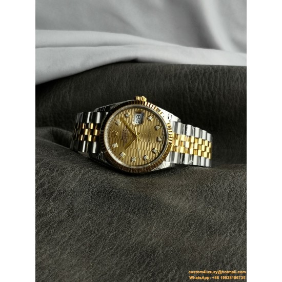 Datejust 126233 36mm Jub YG/SS Textured Gold/Dia VSF VS3235