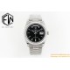 Rolex - DayDate 36mm Flt Pres SS/SS Black Stk EWF Asia 2836