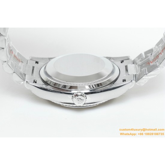 Rolex - DayDate 36mm Flt Pres SS/SS Black Stk EWF Asia 2836
