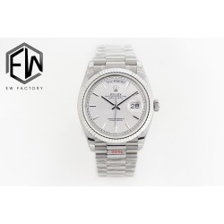 Rolex - DayDate 36mm Flt Pres SS/SS Silv Wht Stk EWF A3255