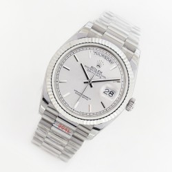 Rolex - DayDate 36mm Flt Pres SS/SS Silv Wht Stk EWF A3255