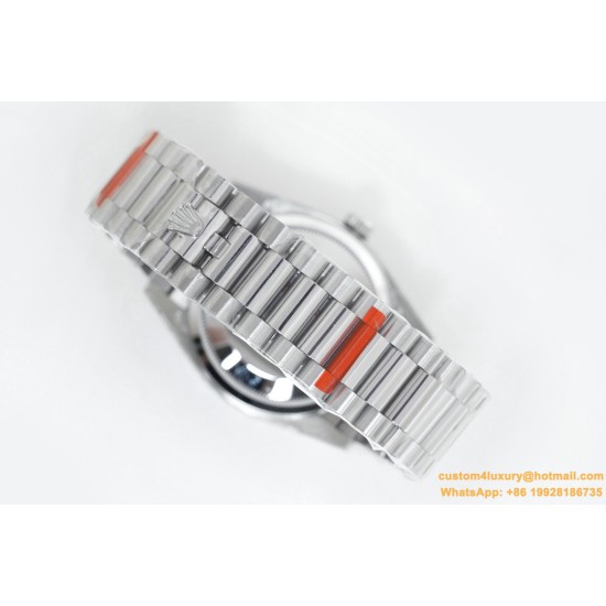 Rolex - DayDate 36mm Flt Pres SS/SS Silv Wht Stk EWF A3255