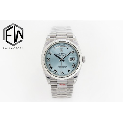 DayDate 128236 36mm SS/SS Ice Blue/Rmn EWF  VR3255(Gain Weight)