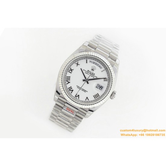 DayDate 36mm Flt Pres SS/SS Wht Roman EWF A3255 Mod