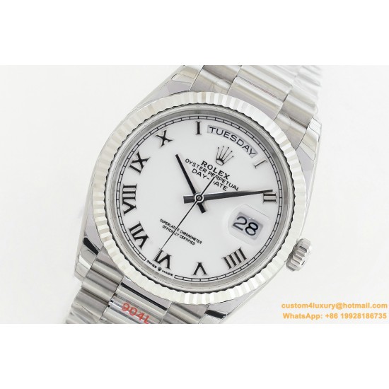 DayDate 36mm Flt Pres SS/SS Wht Roman EWF A3255 Mod