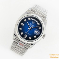 DayDate 36mm Flt Pres SS/SS Blue Diam EWF A3255 Mod