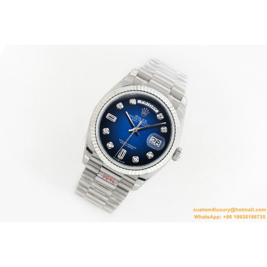 DayDate 36mm Flt Pres SS/SS Blue Diam EWF A3255 Mod