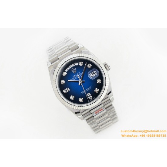 DayDate 36mm Flt Pres SS/SS Blue Diam EWF A3255 Mod