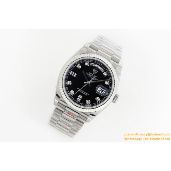 DayDate 36mm Flt Pres SS/SS Black Diam EWF A3255 Mod