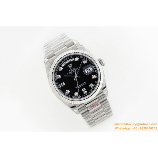 DayDate 36mm Flt Pres SS/SS Black Diam EWF A3255 Mod