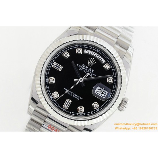 DayDate 36mm Flt Pres SS/SS Black Diam EWF A3255 Mod