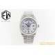 DayDate 36mm Flt Pres SS/SS Wht MOP Diam EWF A3255 Mo
