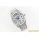 DayDate 36mm Flt Pres SS/SS Wht MOP Diam EWF A3255 Mo
