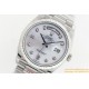 DayDate 36mm Flt Pres SS/SS Wht MOP Diam EWF A3255 Mo