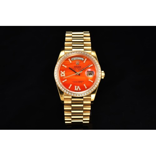 DayDate 36mm YG/YG Pres Dia Orange Gradient Dial CSF A2836