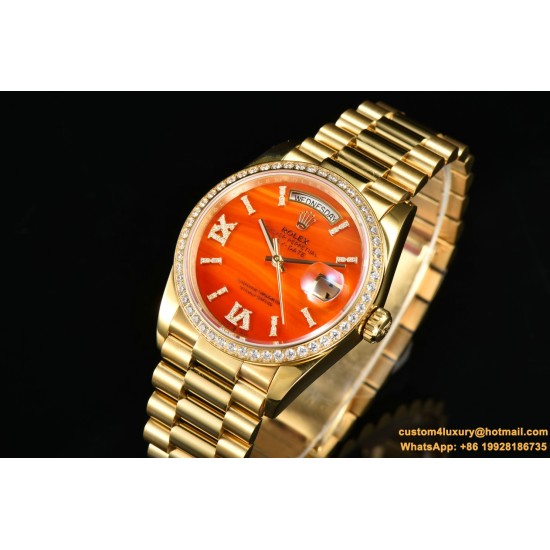 DayDate 36mm YG/YG Pres Dia Orange Gradient Dial CSF A2836