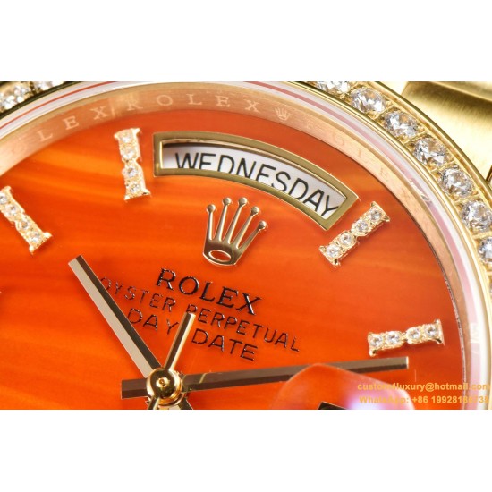 DayDate 36mm YG/YG Pres Dia Orange Gradient Dial CSF A2836