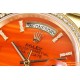 DayDate 36mm YG/YG Pres Dia Orange Gradient Dial CSF A2836