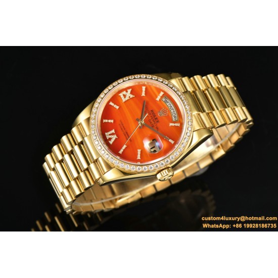 DayDate 36mm YG/YG Pres Dia Orange Gradient Dial CSF A2836