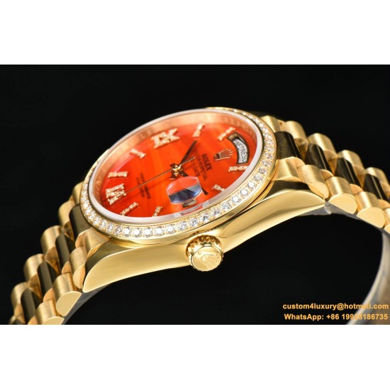 DayDate 36mm YG/YG Pres Dia Orange Gradient Dial CSF A2836