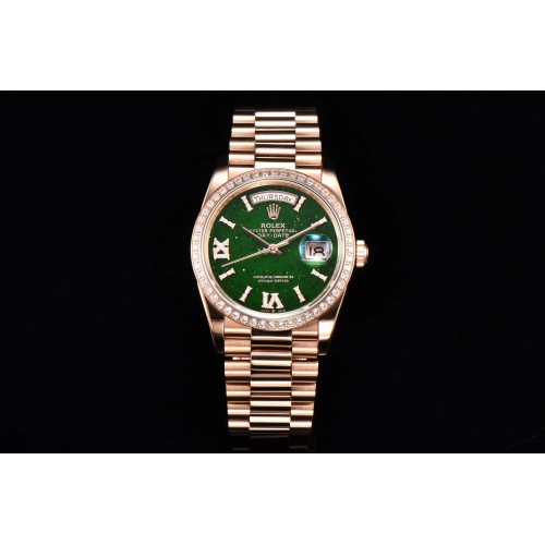 DayDate 36mm RG/RG Pres Dia Green Dial CSF A2836