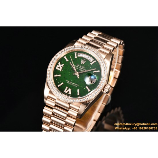 DayDate 36mm RG/RG Pres Dia Green Dial CSF A2836