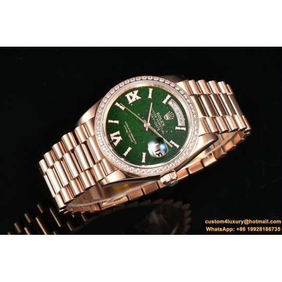 DayDate 36mm RG/RG Pres Dia Green Dial CSF A2836